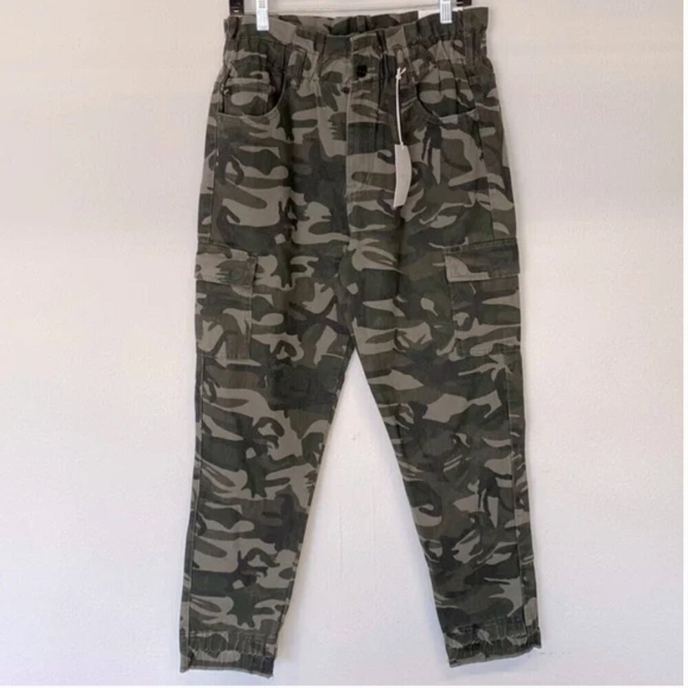 NWT KanCan Camo Paperbag‎ Cargo Jeans size XL